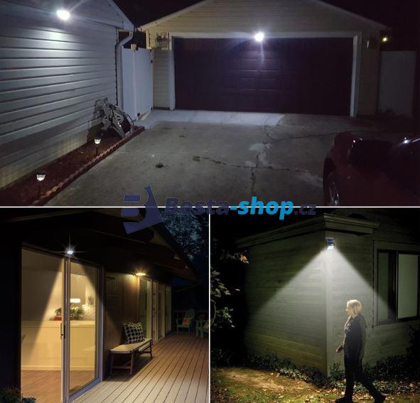 Venkovní 40 LED svítidlo se solárním panelem a pohybovým čidlem