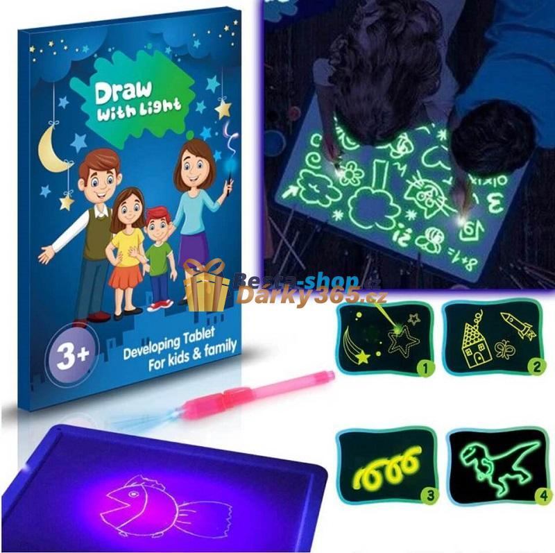 Svítící kreslící tabulka s LED perem velikost A3