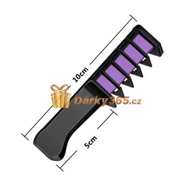 Hřeben s barevnými křídami na vlasy 8 barev