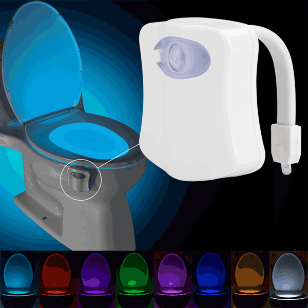 LED osvětlení na WC se senzorem pohybu