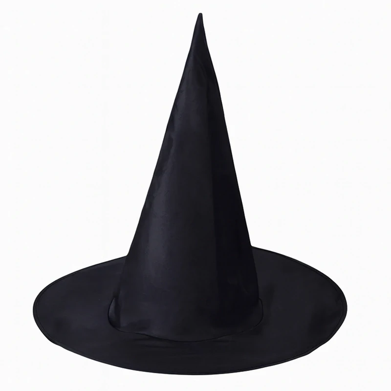 Čarodějnický klobouk na Halloween – klasická špičatá čepice se vzorem