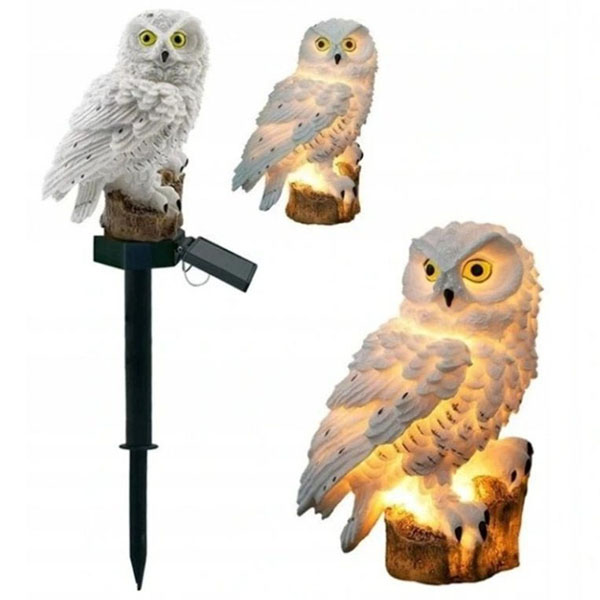 Zahradní solární světlo Sova