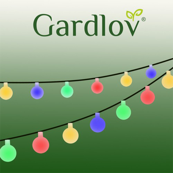 ISO Solární dekorační řetěz girlanda 3 m 2V IP44