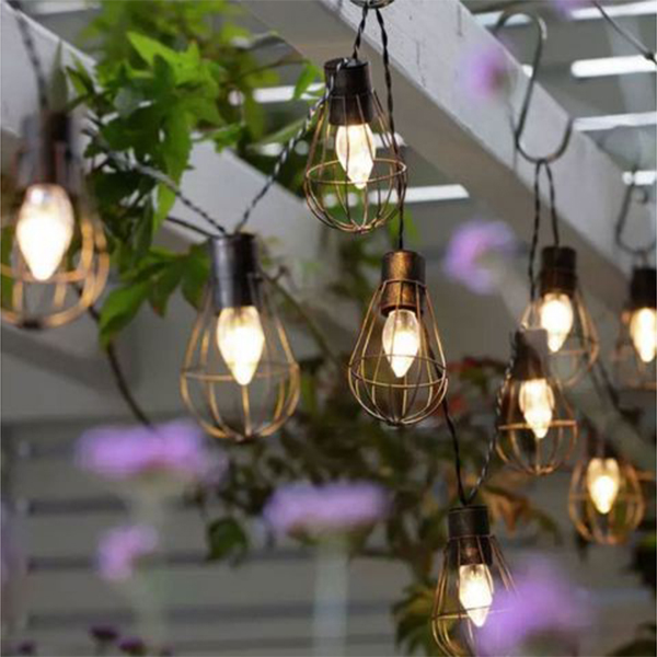 LED Solární venkovní řetěz 10 LED 3,8m