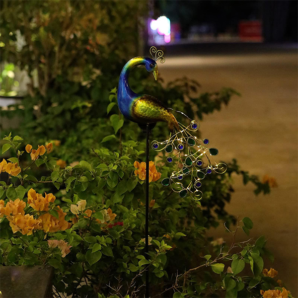 Solární lampa Páv