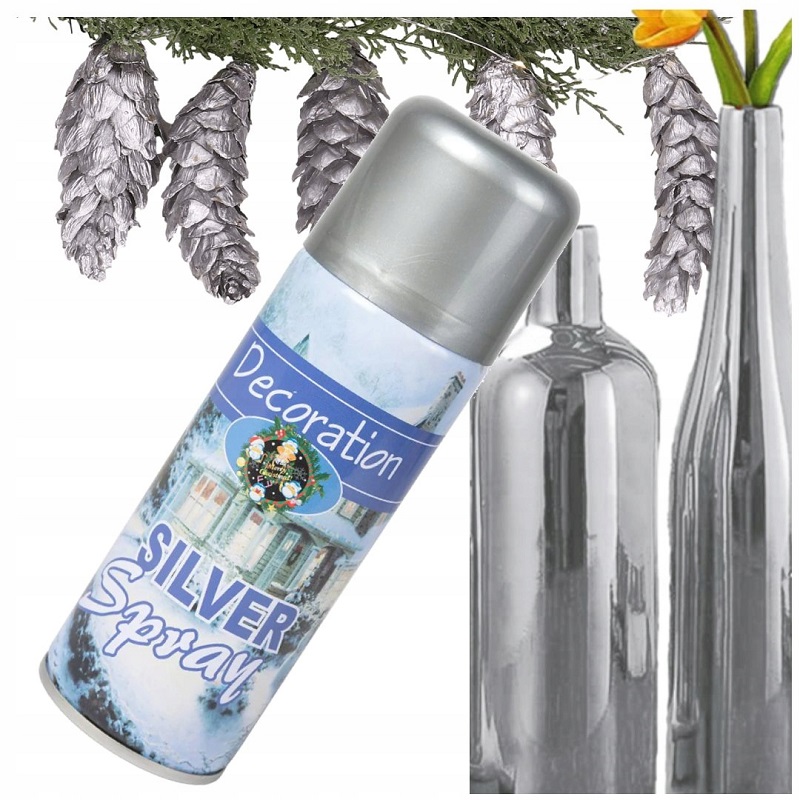 Stříbrný dekorační sprej 85g