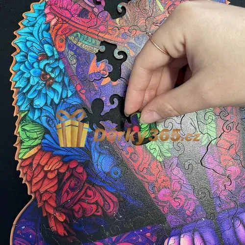Dřevěné puzzle kočka 130 dílů Kruzzel