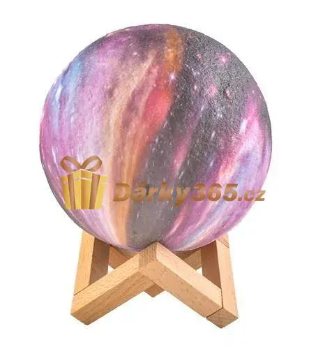 Noční měsíční lampa 15cm, 16 barev