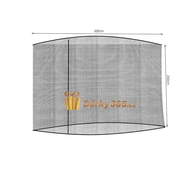 Zahradní moskytiéra na deštník 3m - černá