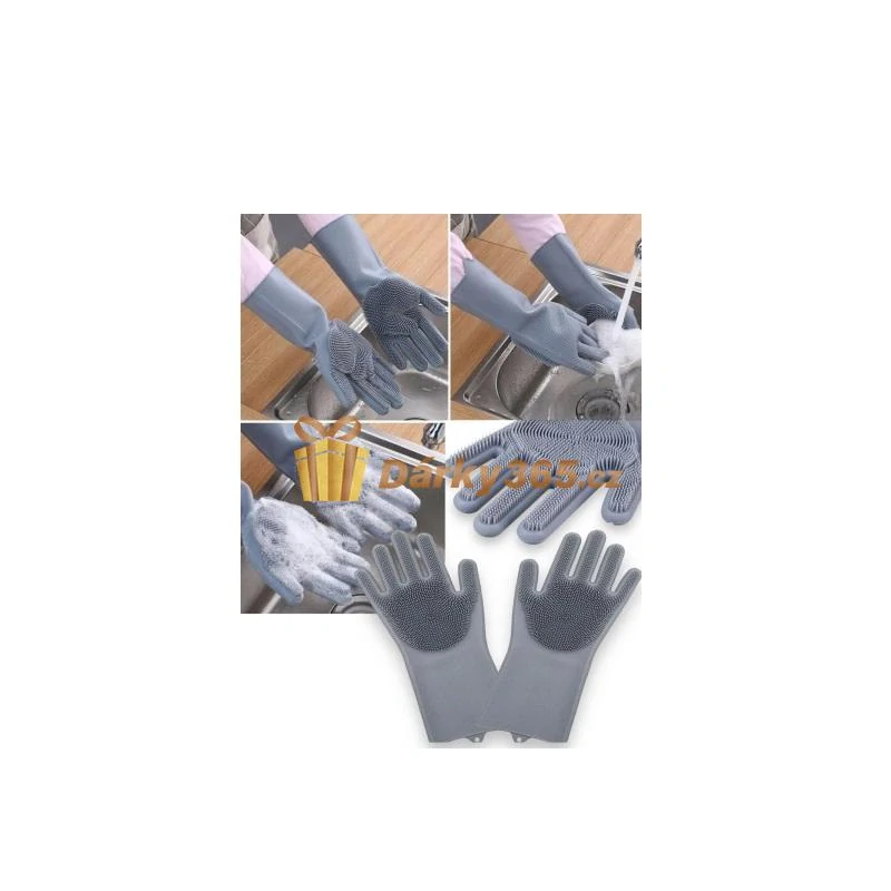 Silikonové rukavice na mytí