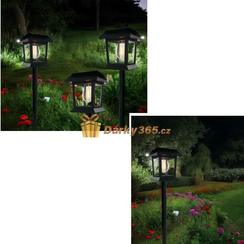 Solární zahradní lampa 53cm - teplá bílá Lucerna