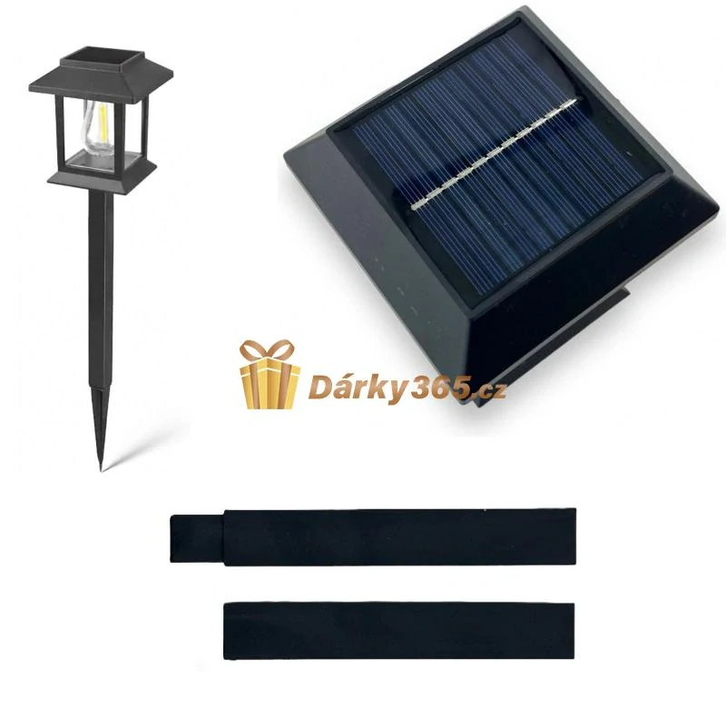 Solární zahradní lampa 39,5cm - teplá bílá Lucerna