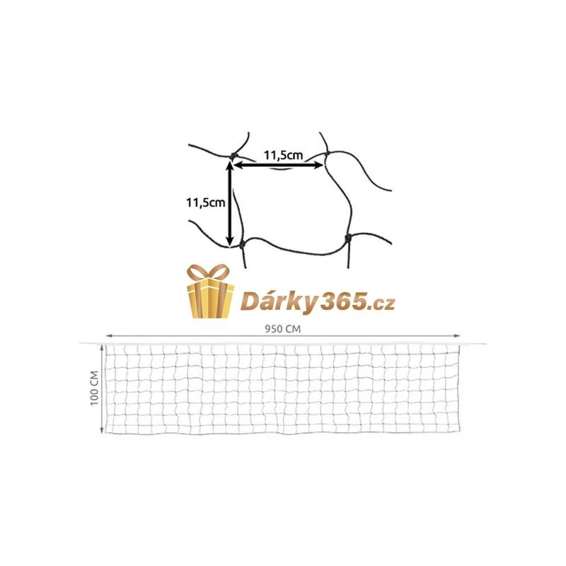 Volejbalová síť s taškou 9,5x1m