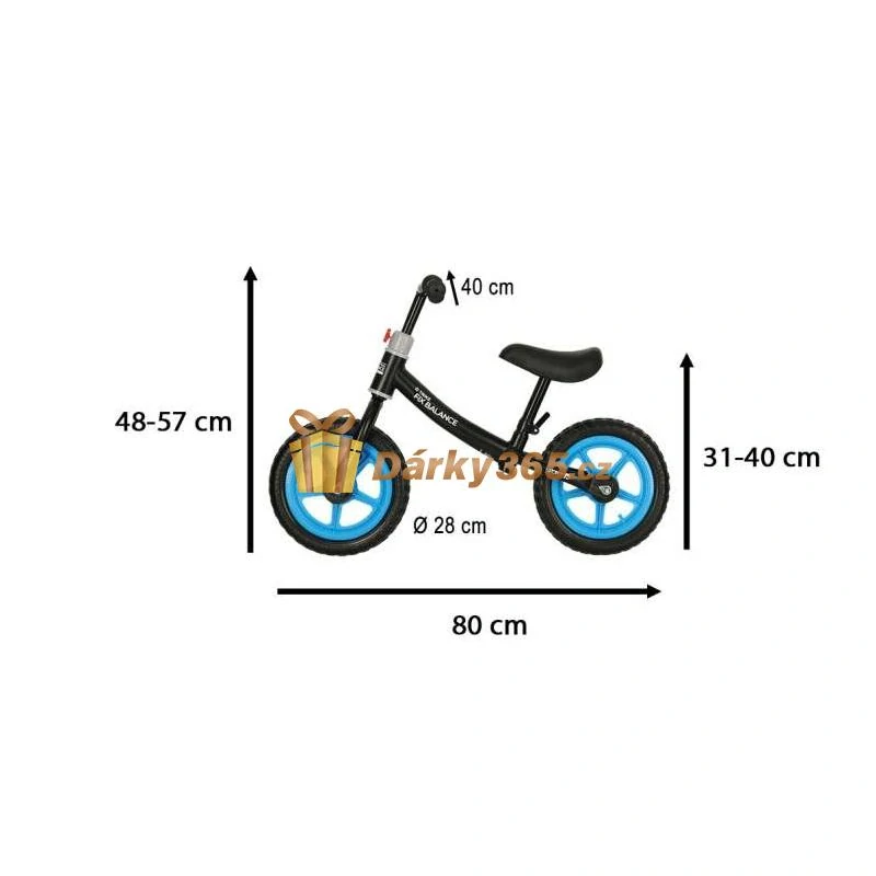 Dětské balanční kolo ultra lehké Trike Fix černé