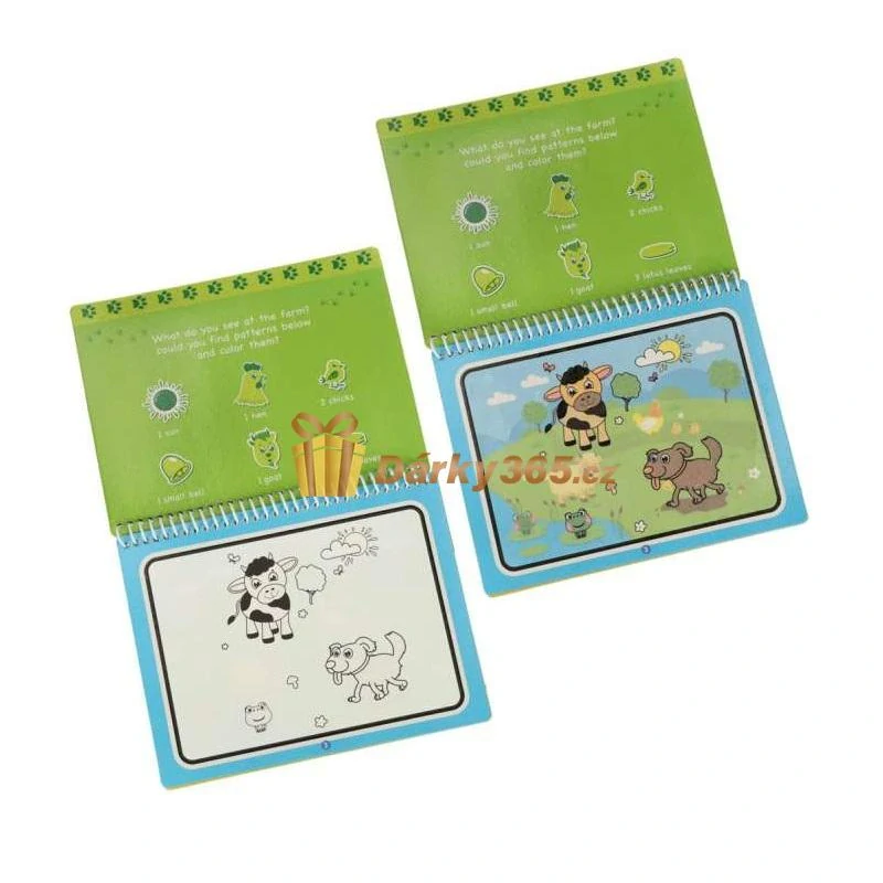 Vodní omalovanka s fixem - zvířatka