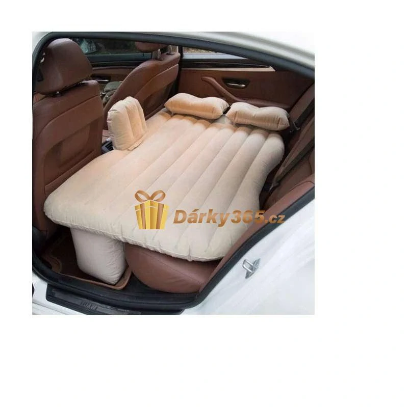 Cestovní nafukovací karimatka do auta + pumpa 130x80 cm černá