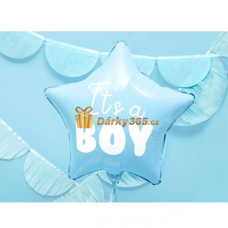 Fóliový balón " Je to KLUK " hvězda modrá 48 cm
