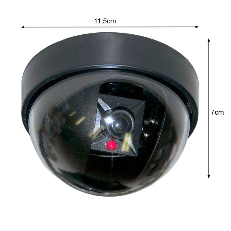 Atrapa bezpečnostní kamery CCTV dome s LED – falešný dohled pro domov i firmu