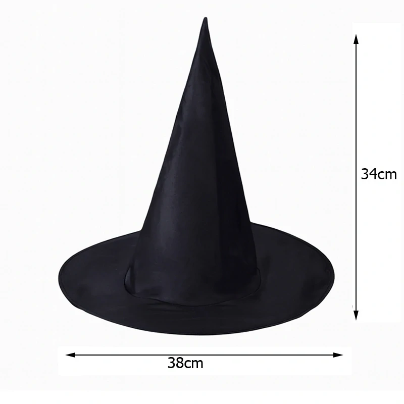 Čarodějnický klobouk na Halloween – klasická špičatá čepice se vzorem