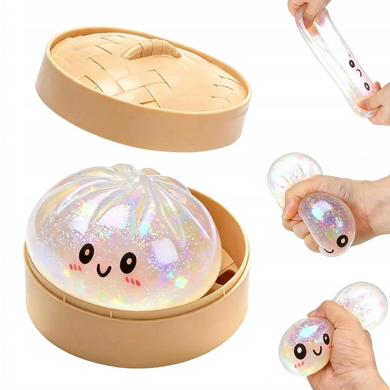 Antistresový mačkací knedlíček třpytivý - Squishy Sugar Dumpling