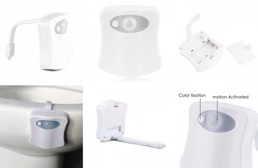 LED osvětlení na WC se senzorem pohybu