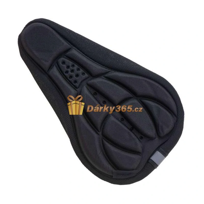 Gelový potah na sedlo kola 3D 28cm černé