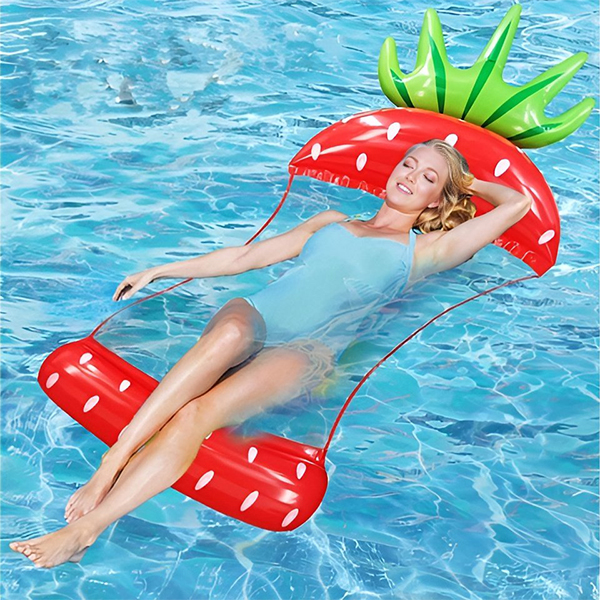 Lehátko do bazénu jahoda