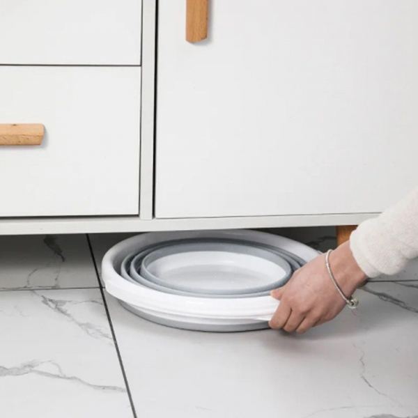 Silikonový oválný skládací kbelík 5l