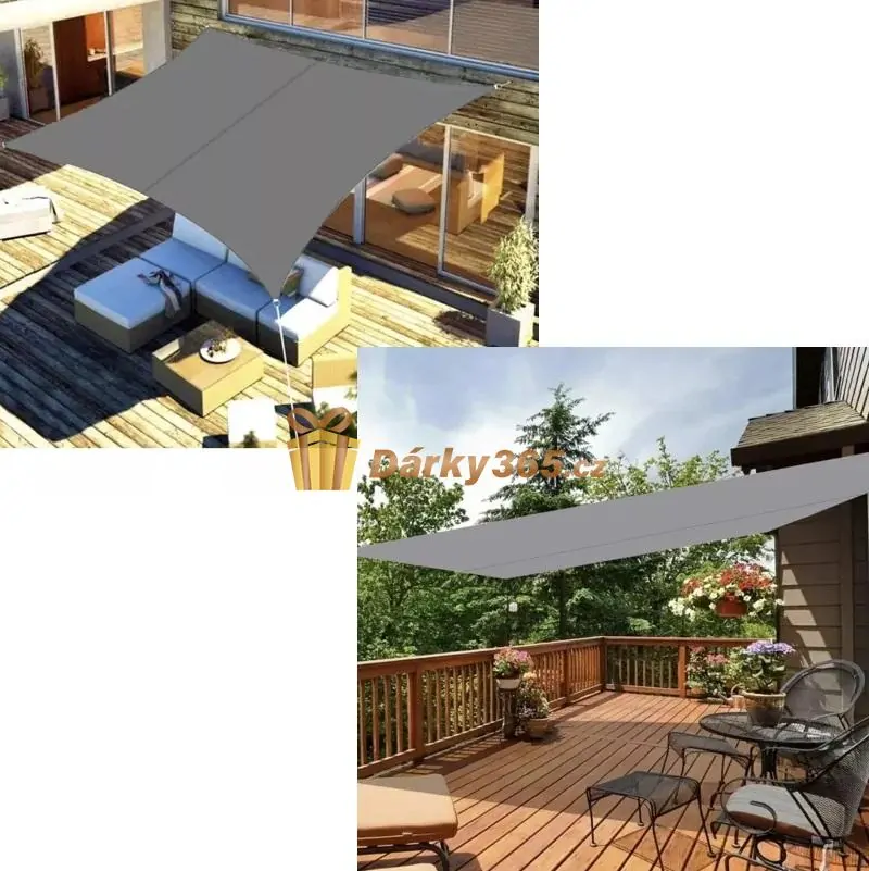 Ochranná plachta proti slunci 3x2 m šedá