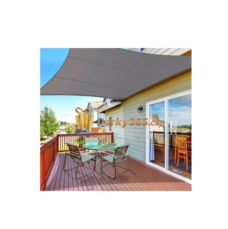 Ochranná plachta proti slunci 4x3 m šedá