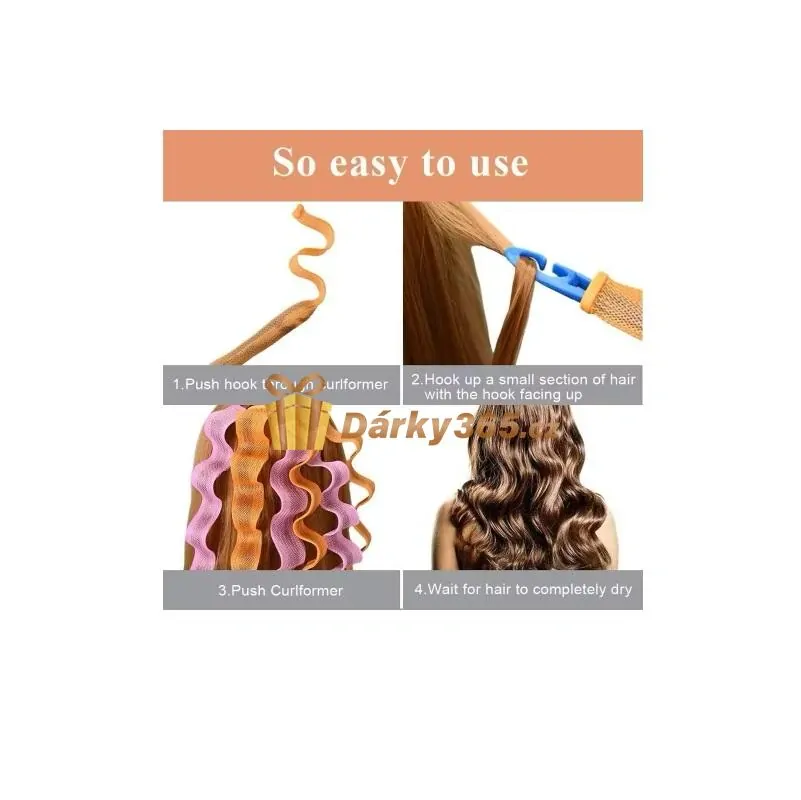 Spirálové natáčky s háčkem, 12 ks.