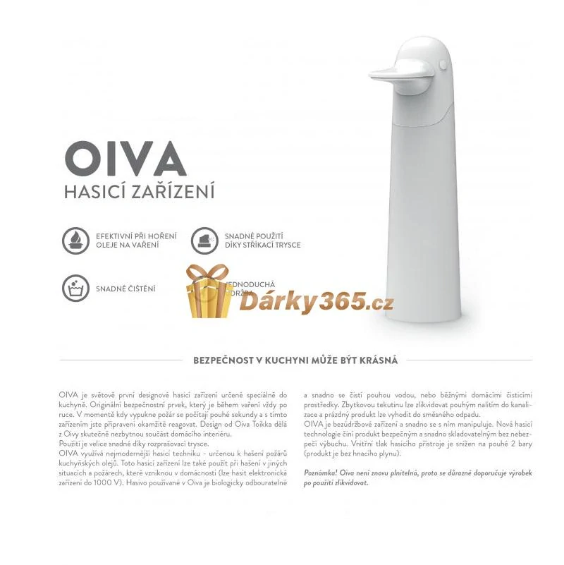 Hasicí přístroj do kuchyně Oiva