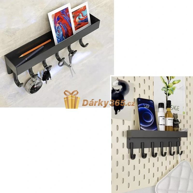 Nástěnný věšák s policí 24,5 cm
