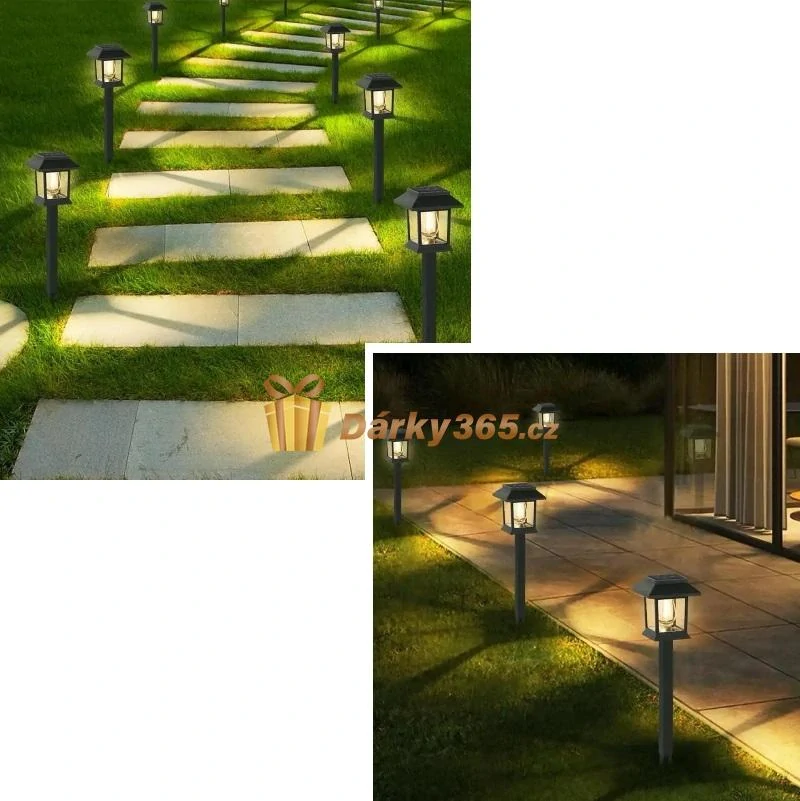 Solární zahradní lampa 39,5cm - teplá bílá Lucerna