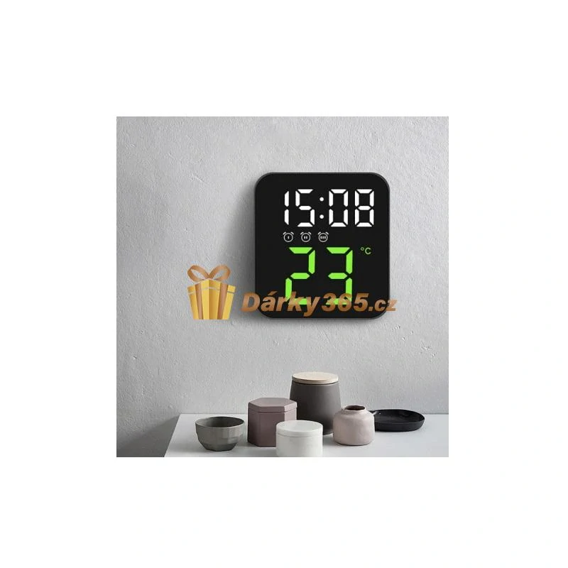 Hodiny s budíkem a LCD displejem