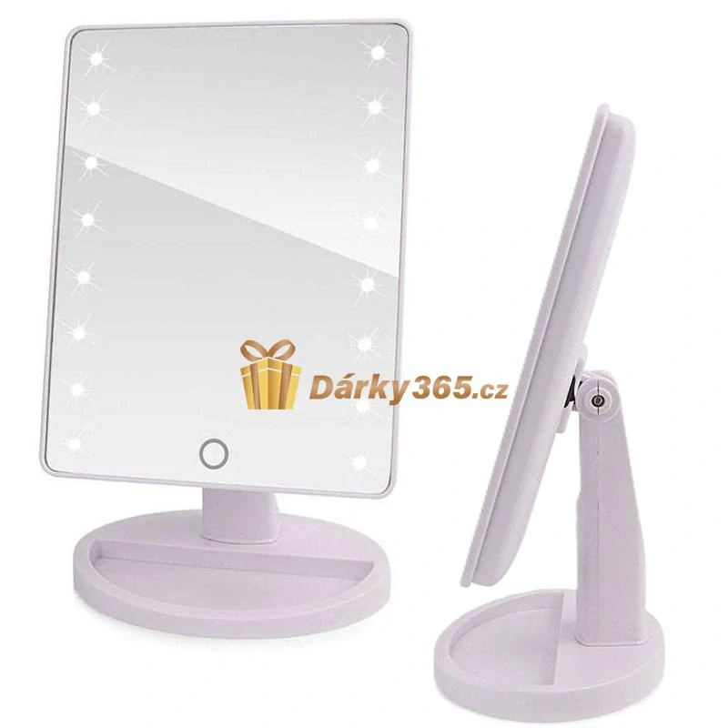 Osvětlené kosmetické zrcátko 16 led velké