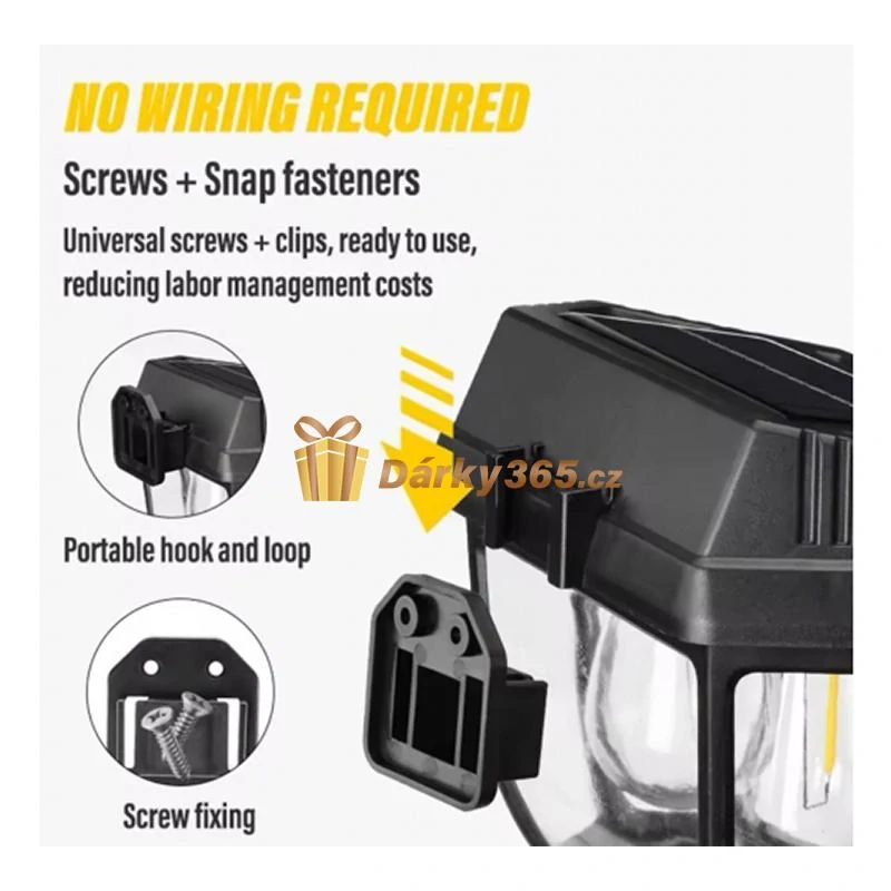 LED solární zahradní lampa / osvětlení domu s pohybovým senzorem teplá bílá