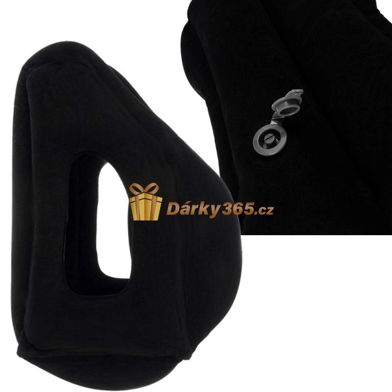 Nafukovací cestovní polštář do letadla, vlaku i auta