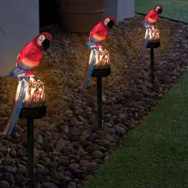 Zahradní solární světlo Papoušek