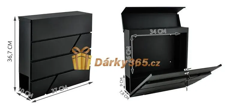 Poštovní schránka Malatec - antracit S6238