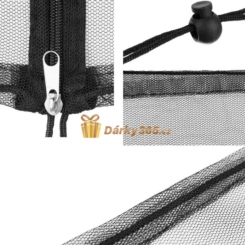 Zahradní moskytiéra na deštník 3m - černá