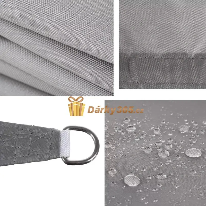 Ochranná plachta proti slunci 3 x 3 x 3 m šedá