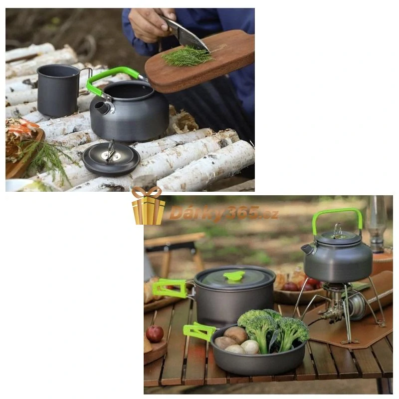 Outdoorová sada nádobí pro turisty – 18 ks