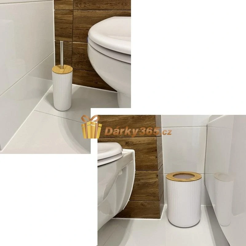 Koupelnová sada doplňků bílá 6ks