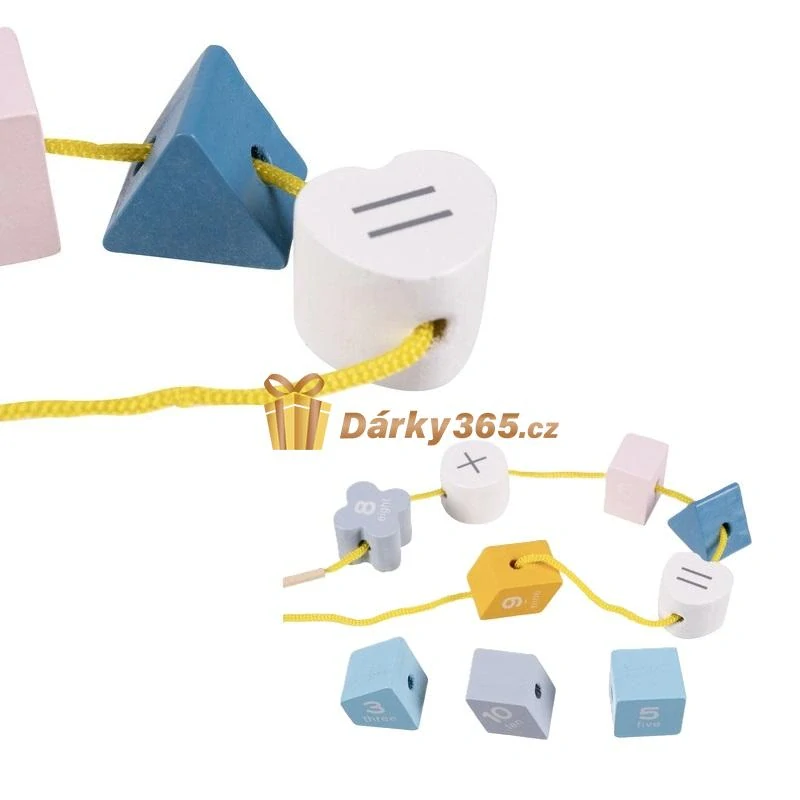 Vkládací naučná smyslová kostka dřevěná