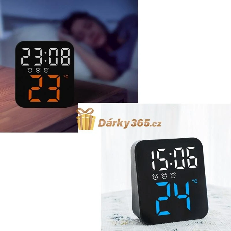 Hodiny s budíkem a LCD displejem