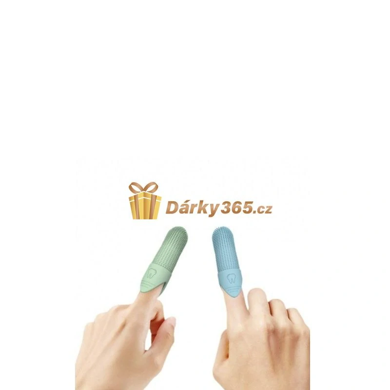 Silikonový zubní kartáček na prst pro psy a kočky