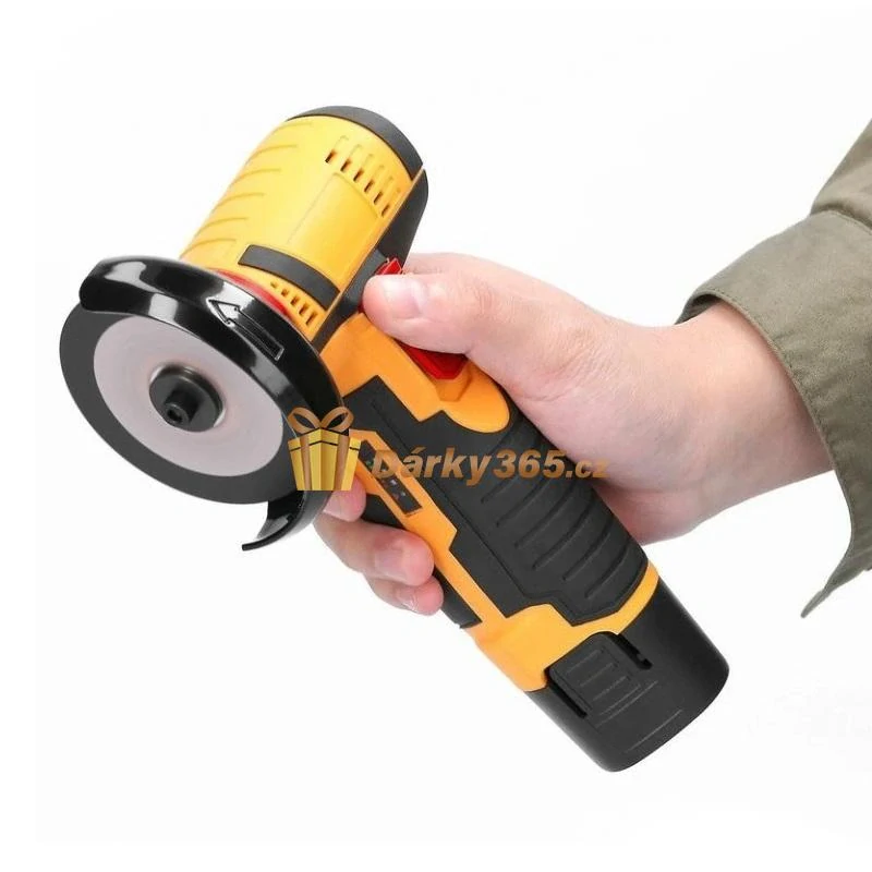 Akumulátorová mini úhlová bruska 12V 75 mm + 2x Baterie T-70