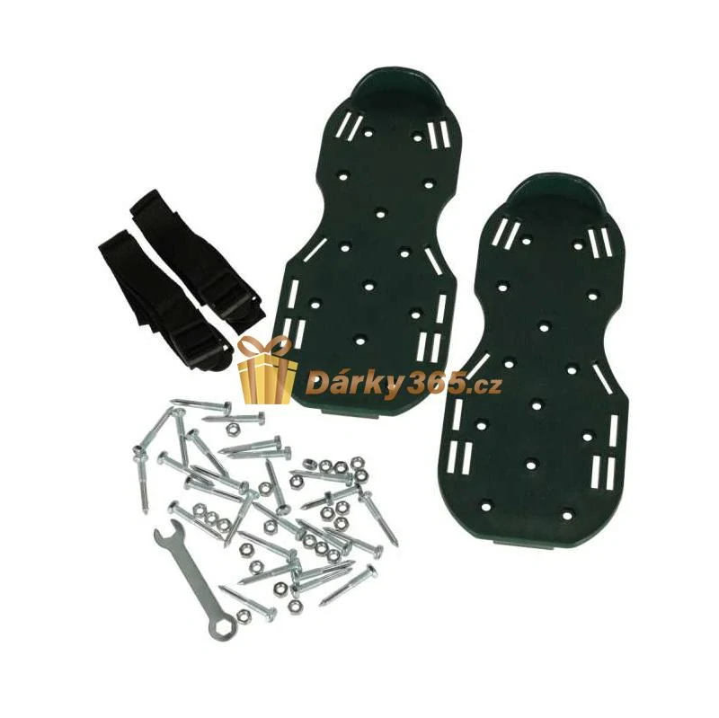 Provzdušňovač trávníku vertikutátor na boty s hroty 30x13 cm