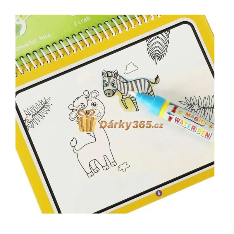 Vodní omalovanka s fixem - zvířatka